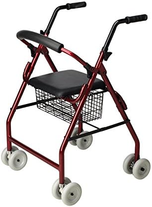 Roler andador 4 ruedas con asiento ancianos aluminio