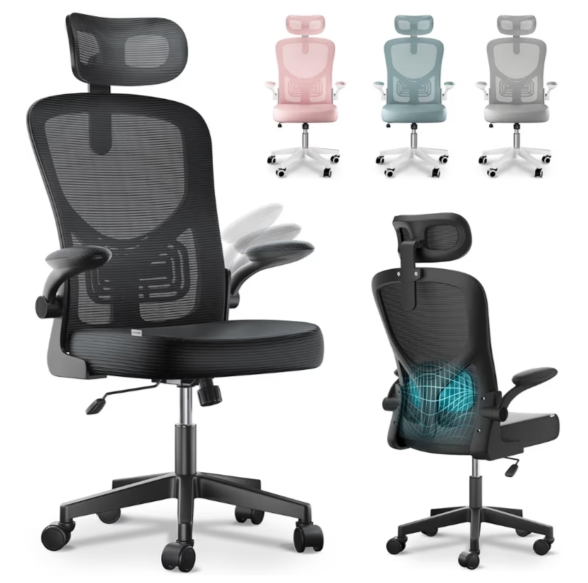 JUPPLIES silla ergonómica reclinable soporte lumbar malla