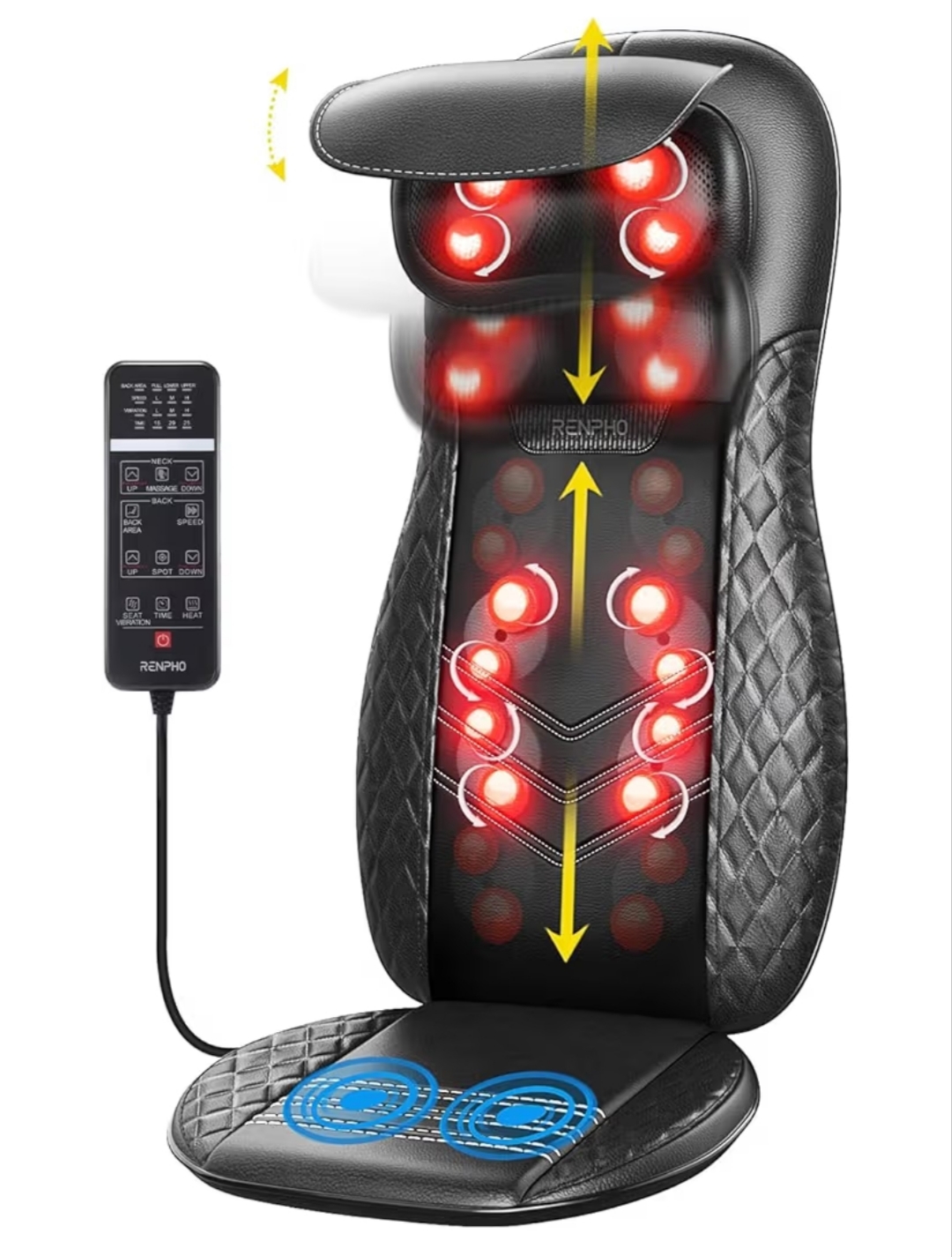 RENPHO masajeador shiatsu espalda silla calor vibración