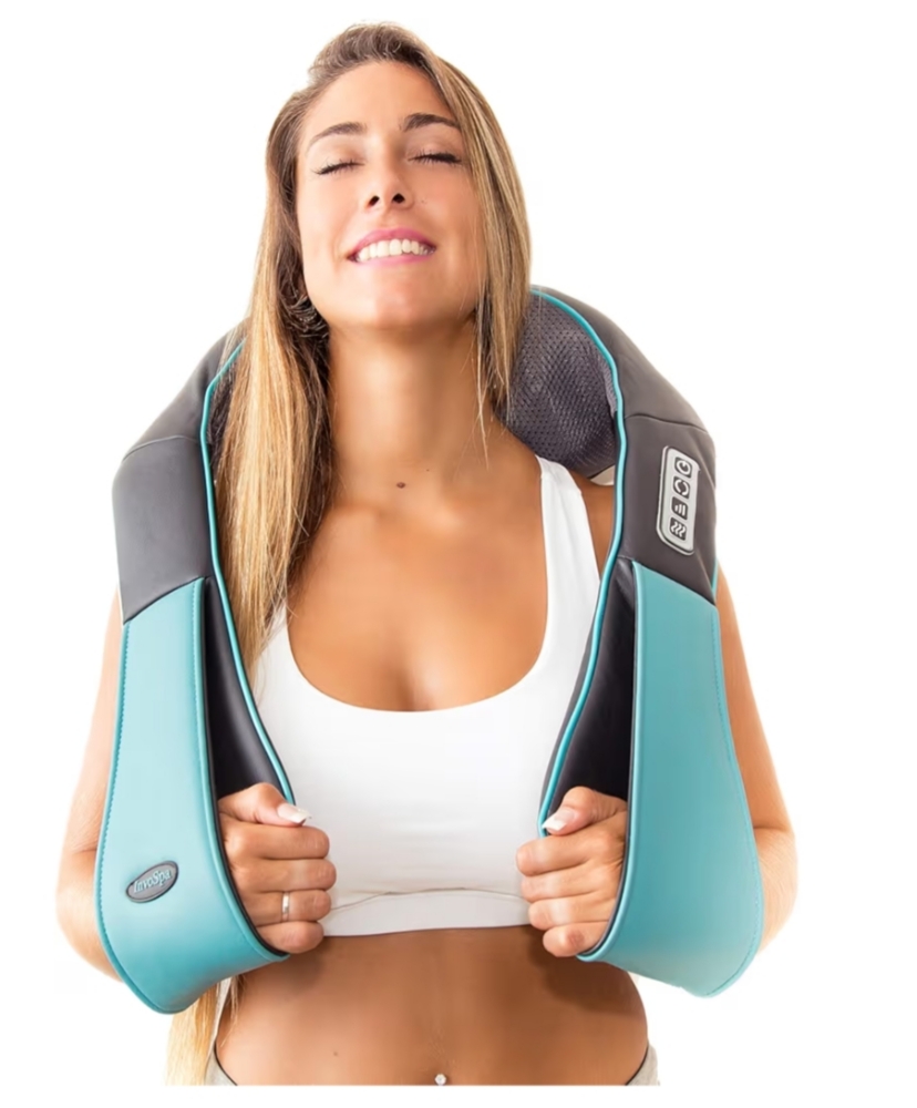 INVOSPA masajeador shiatsu cuello hombro 8 bolas 3D calor