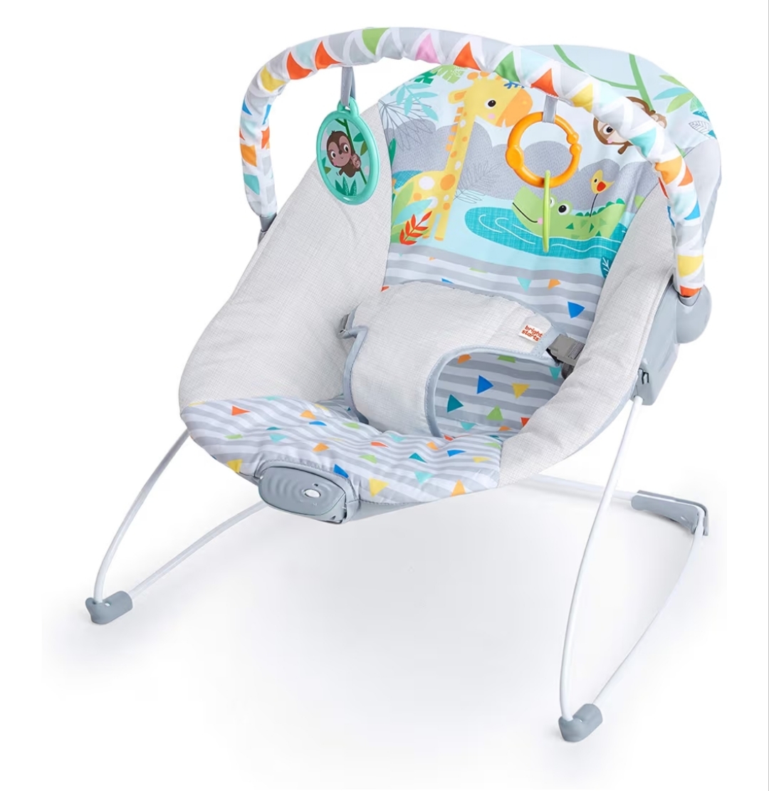 Bright Starts Safari Fun asiento vibrador arco juguetes bebé
