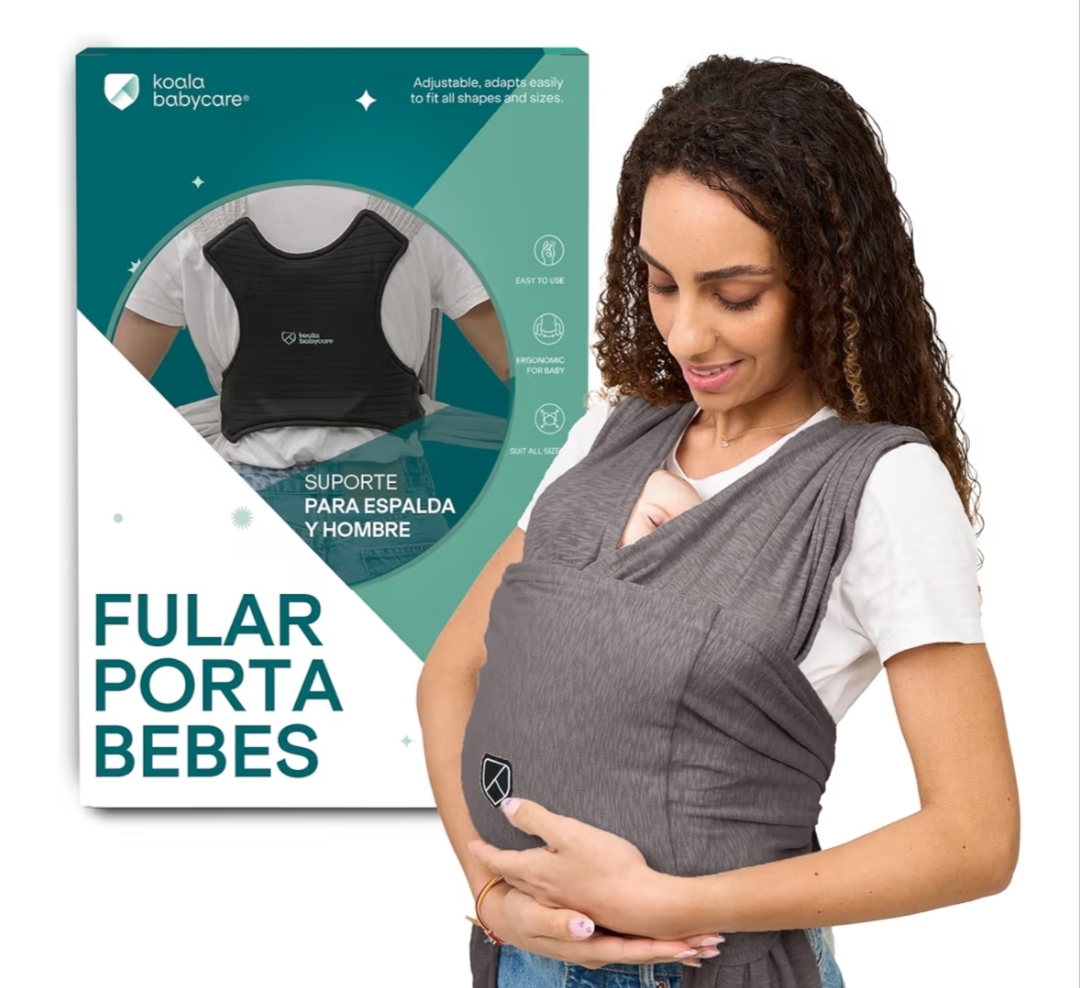 Koala Babycare fular elastico portabebes ajustable anillos