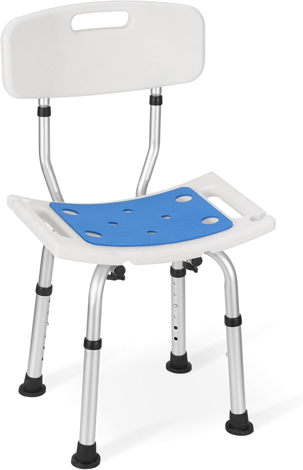 Silla ducha con respaldo altura ajustable aluminio