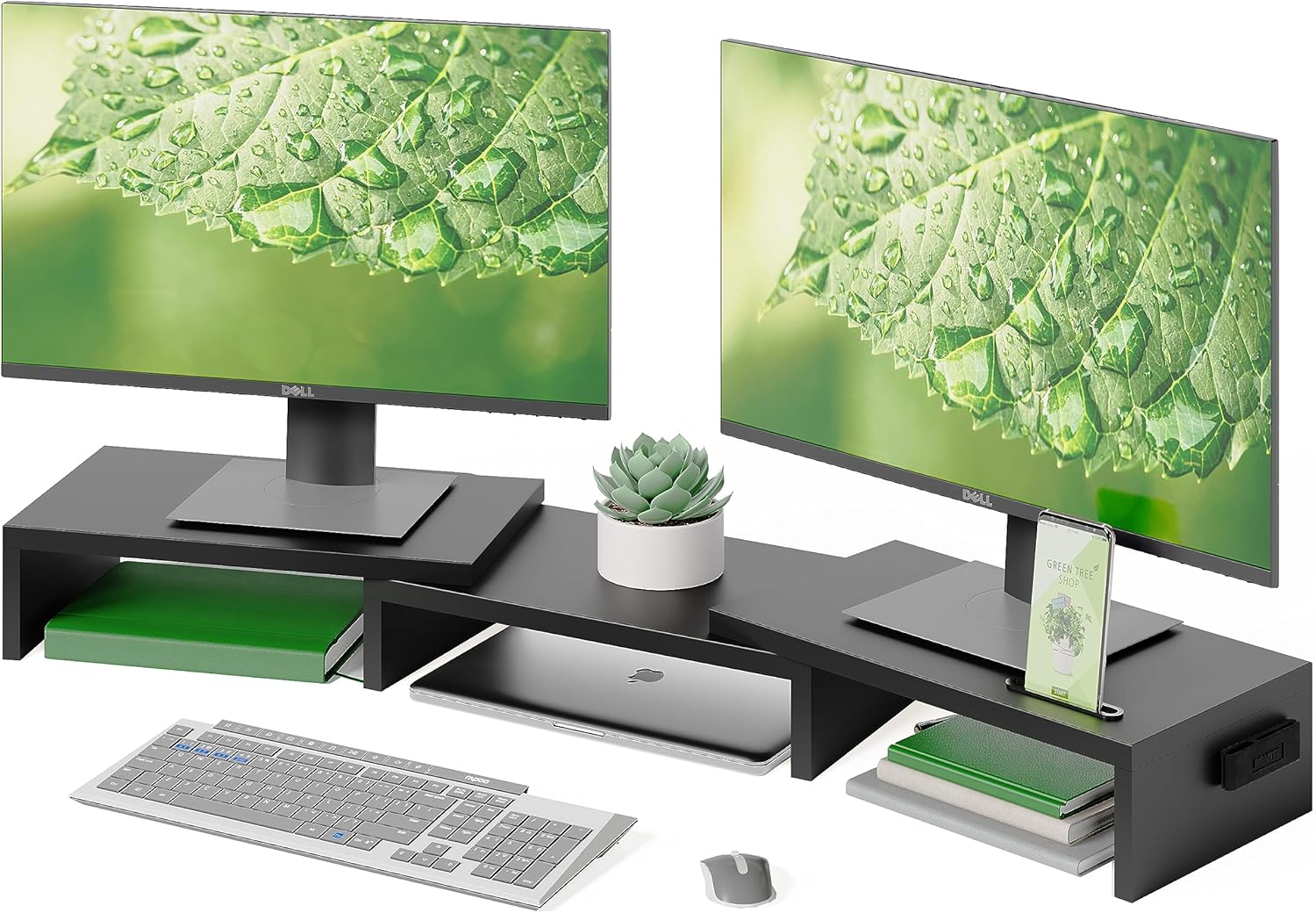 LORYERGO soporte monitor 3 alturas ajustables organizador