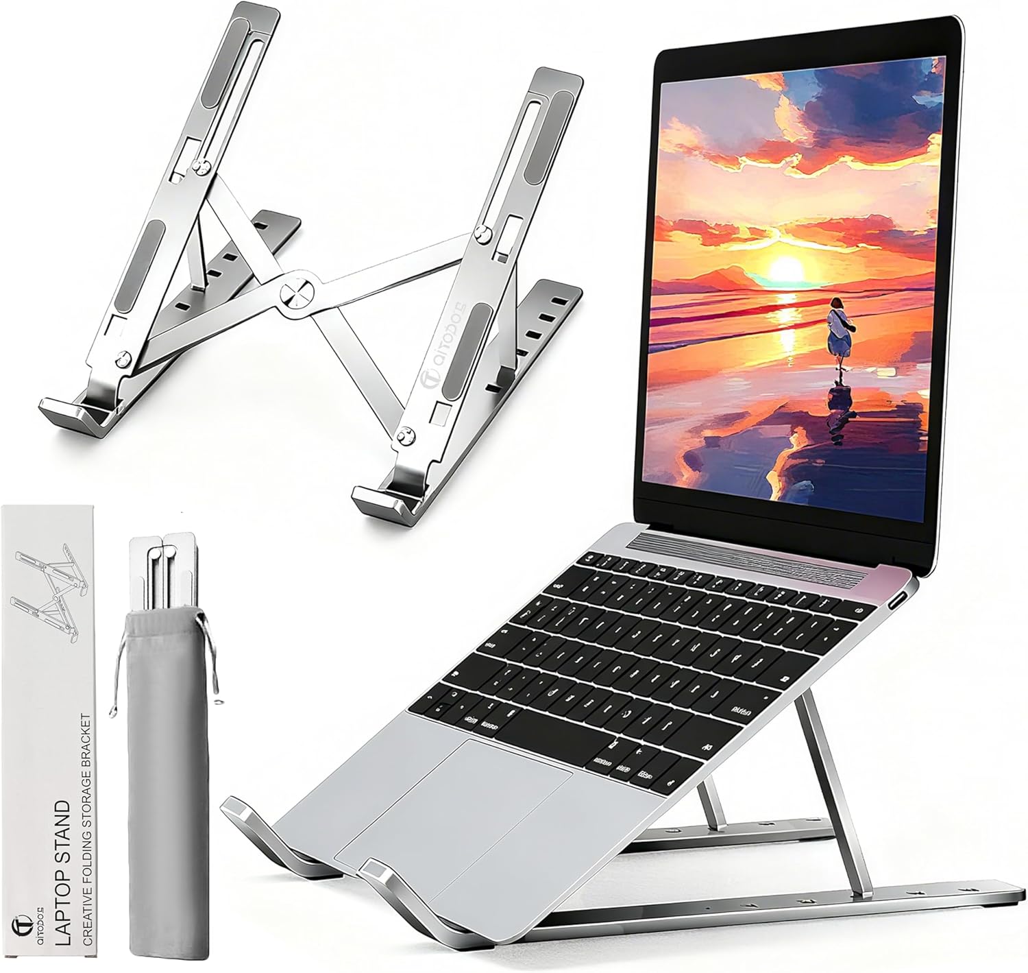 BABACOM soporte portátil aluminio 9 niveles altura ajustable