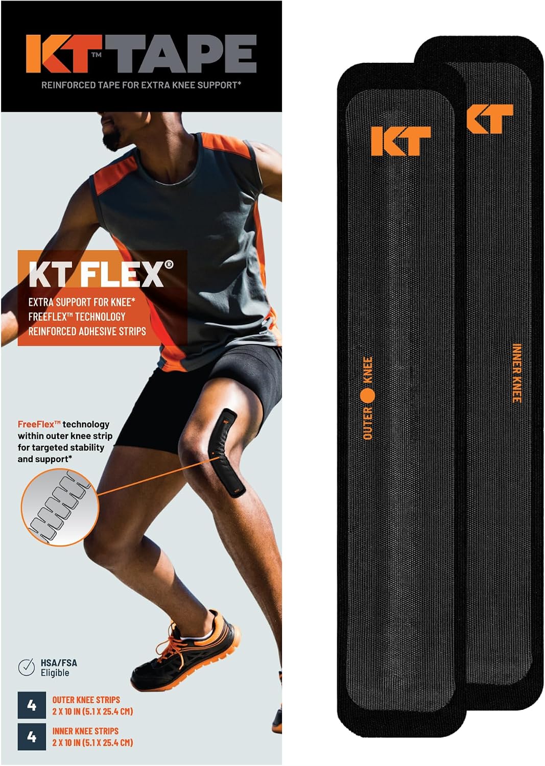 KT TAPE Flex rodillera pro cinta sintética resistente agua rodilla